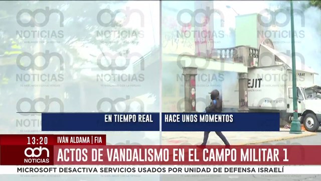 Así fue el momento en que encapuchados vandalizan Campo Militar en la CDMX