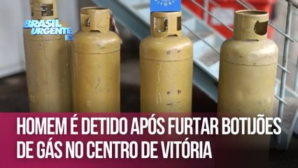 Homem é detido após furtar botijões de gás no Centro de Vitória
