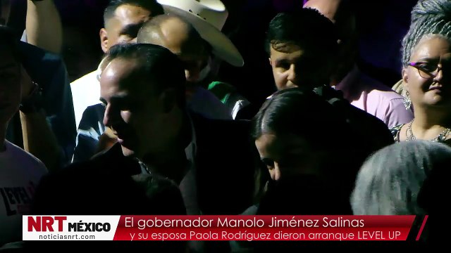 El gobernador de Coahuila Manolo Jiménez Salinas y su esposa Paola Rodríguez dieron arranque level up