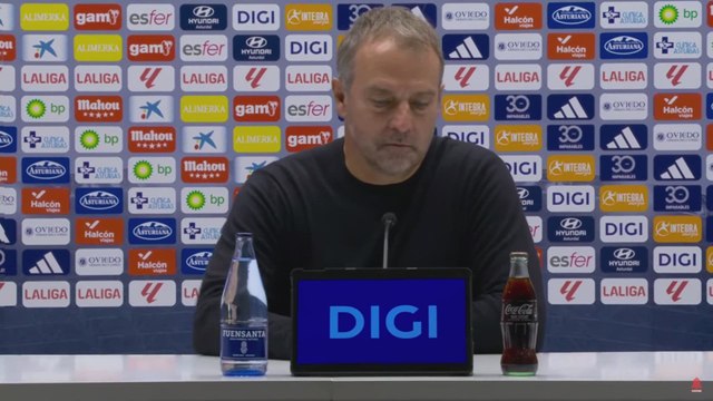 Hansi Flick, press conference; Real Oviedo vs. FC Barcelona