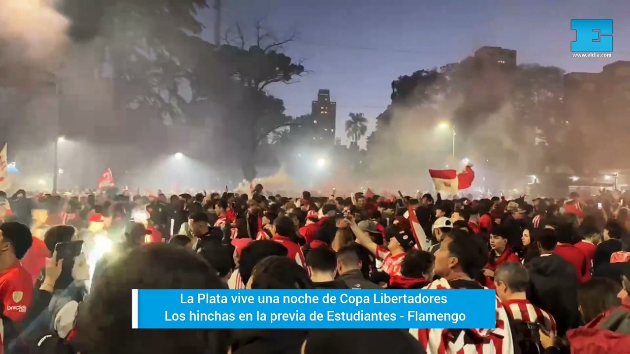 Clima de Copa en La Plata: los hinchas aguardan el micro para el recibimiento histórico en Estudiantes - Flamengo