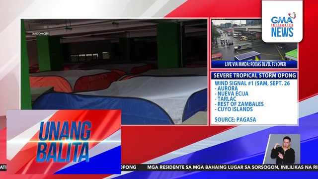 Ilang residente, lumikas na bago pa manalasa ang Bagyong Opong; 2 rescue boats, nakahanda na | Unang Balita