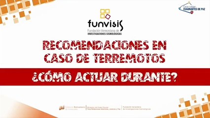 Recomendaciones clave en caso de sismos o terremoto según Funvisis