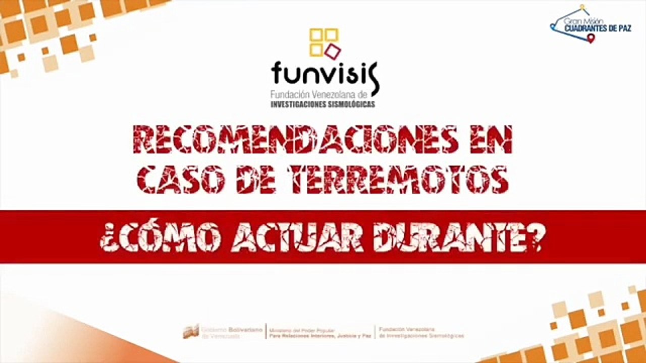 Recomendaciones clave en caso de sismos o terremoto según Funvisis