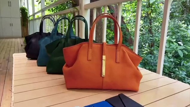 Chic Retro Vegetable-Tanned Leather Tote & Crossbody Bag – Timeless Style and Versatile Carry