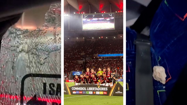 Copa Libertadores: Atacan el bus del Flamengo con piedras en La Plata