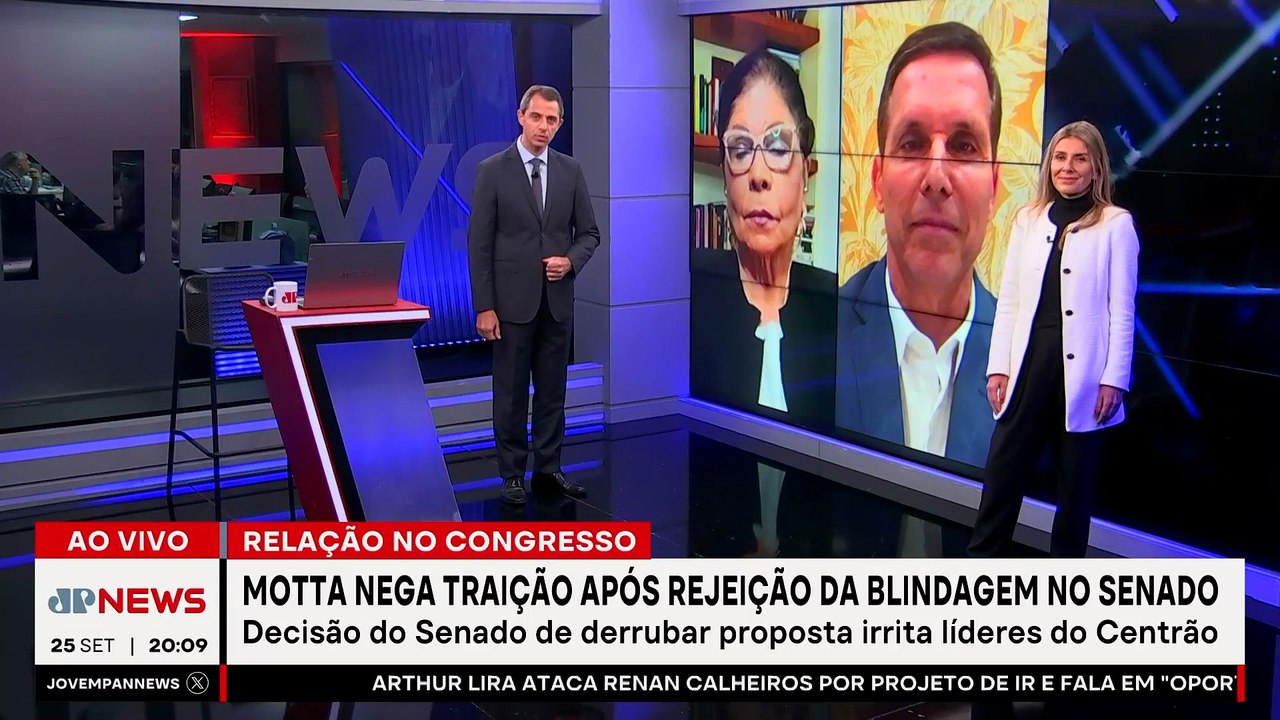 MOTTA E ALCOLUMBRE EM IMPASSE SOBRE PEC DA BLINDAGEM E PL DA ANISTIA |JORNAL JOVEM PAN  - 25/09/2025