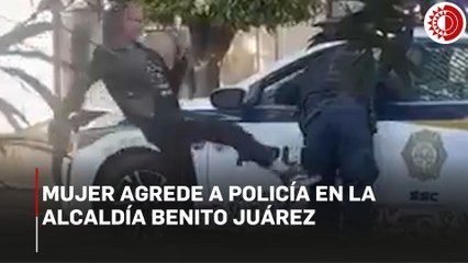 Detienen a mujer que agredió a patadas a policía en calles de alcaldía Benito Juárez
