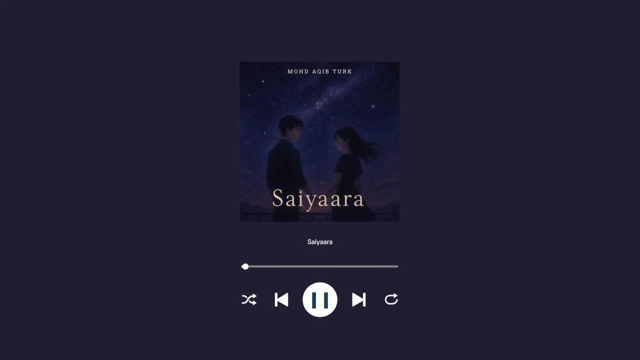 Saiyaara | Heart Touching Hindi Sad Song 2025 | Emotional Love Song | Mohd Aqib Turk