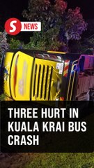 Express bus carrying 15 overturns in Kuala Krai