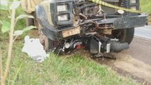Acidente ao vivo - Moto contra camião