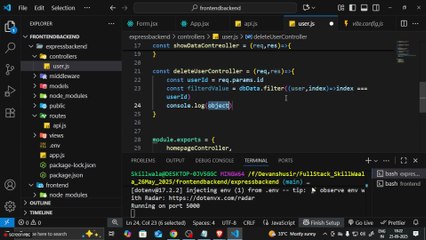 ⚡ Express.js In-Depth – CRUD with React   📅 Skillwaala’s Free Full Stack Web Development Course