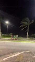 Powerful Winds Observed In Praia Grande, Brazil