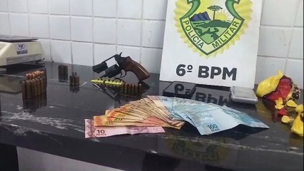 PM desmantela ponto de tráfico, apreende revólver e detém suspeito em Cascavel