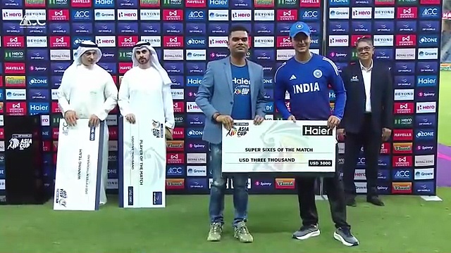 Post Match Ceremony  India vs Pakistan  Super 4  Match 14  DP World Asia Cup 2025