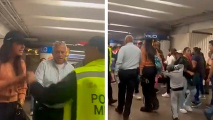 Metro CDMX: Mujer cachetea y patea a policía, "Te dije que ibas a va*#r ver@*!"
