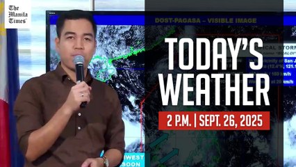 Today's Weather, 2 P.M. | Sept. 26, 2025