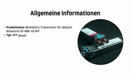 BlueOptics Transceiver kompatibel mit Ubiquiti Networks UF-MM-1G SFP