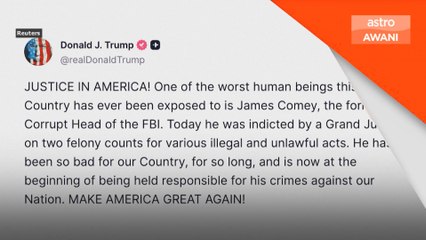 Bekas Pengarah FBI James Comey didakwa, Trump penuhi janji pembalasan