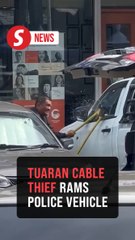 Cable theft suspect ram a cop car in Tuaran