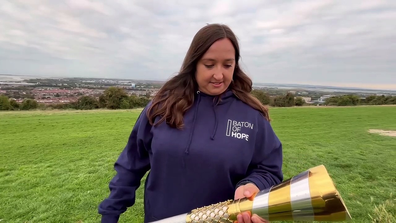Baton of Hope sets off on Portsmouth leg from Portsdown Hill