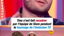Tino se fait recadrer par l'équipe de Slam pendant le tournage de l'émission TV 🤯🤯