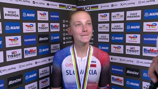 Championnats du Monde UCI Kigali 2025 - Viktoria Chladonova en argent sur la course en ligne espoir U23