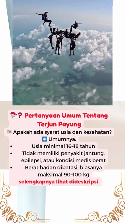📏 Dari ketinggian berapa orang biasanya terjun