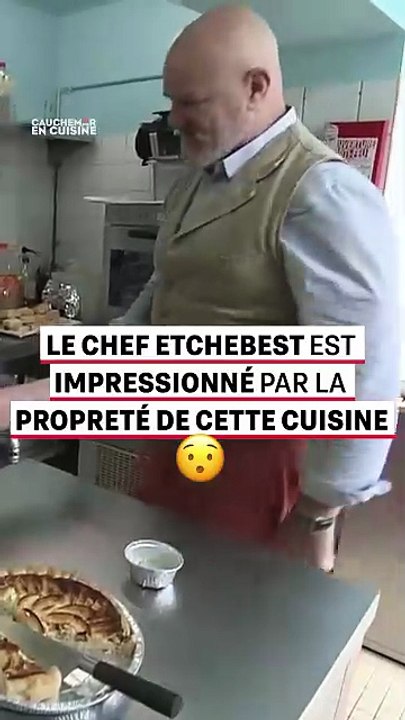 "Cauchemar en cuisine" : Philippe Etchebest est agréablement surpris en découvrant la cuisine d'Aline et Luc.