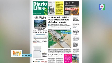 Titulares prensa dominicana viernes 26 de septiembre 2025 | Hoy Mismo