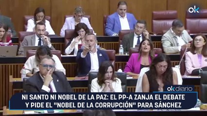 Ni santo ni Nobel de la Paz: el PP-A zanja el debate y pide el "Nobel de la Corrupción" para Sánchez