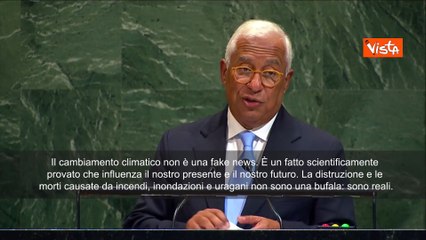 Antonio Costa (Ue) all'Onu: Il cambiamento climatico non è una fake news