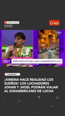¡Ximena hace realidad los sueños! Los luchadores Johan y Jhoel podrán viajar al Sudamericano de lucha