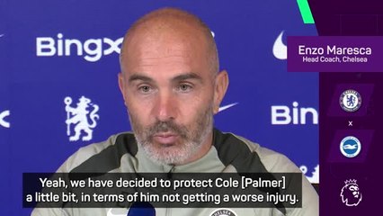 Palmer to rest for 'two-three weeks' - Maresca