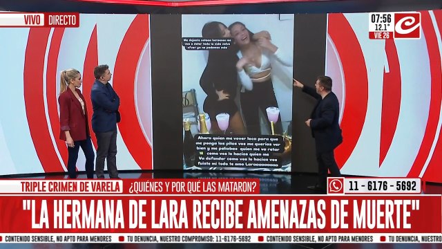 Preocupación por las constantes amenazas de muerte que recibe la hermana de Lara