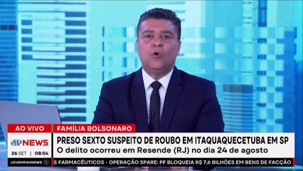 Polícia prende quinto suspeito no assalto à família de ex-esposa de Bolsonaro