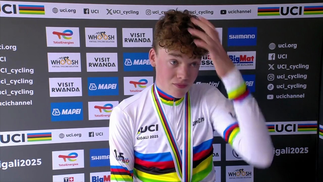 Championnats du Monde UCI Kigali 2025 - Harry Hudson en or en junior : "Je ne sais pas trop quoi dire, c'est juste fou"