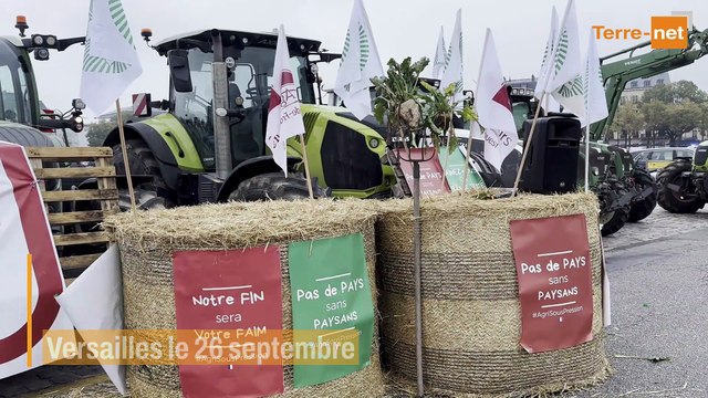 Manifestation de la FNSEA-JA d'Ile de France à Versailles le 26 septembre