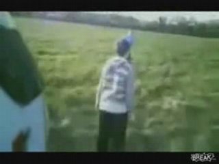 RC Plane Hits Kid In Back Of Head