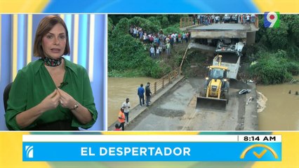 Muere chofer de camión al colapsar puente | El Despertador