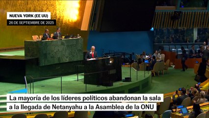 Líderes internacionales abandonan la sala a la llegada de Netanyahu a la Asamblea de la ONU