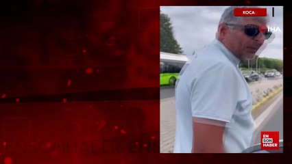 Trafikte servis şoföründen sürücüye tehdit: Nefesini keserim