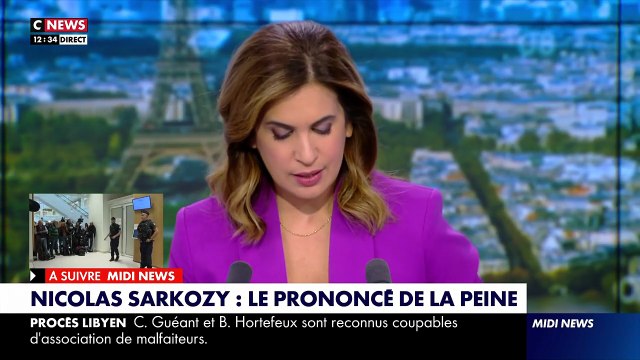 Sonia Mabrouk dans Midi News sur CNews, le jeudi 25 septembre 2025.