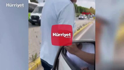 Skandal! Öğrenci servis şoföründen trafikte tehdit ve yol kesme!