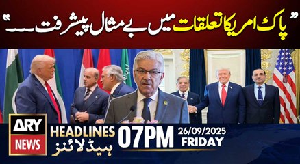 Khawaja Asif's Big Statement || ARY News 7 PM Headlines || 26th Sept 2025