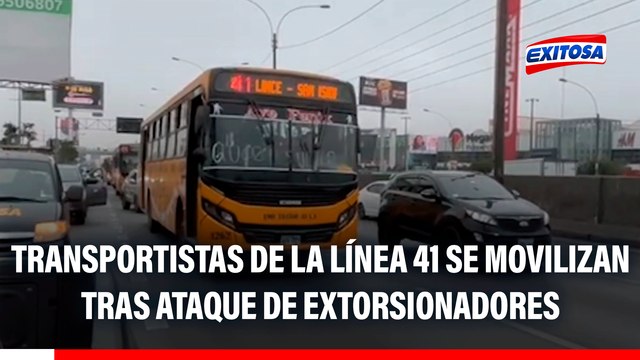 Transportistas de la línea 41 se movilizan por la panamericana norte tras ataque de extorsionadores