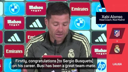 Alonso congratulates Busquets on a 'brilliant' career