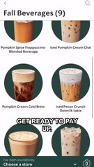 Here's what the full Starbucks Fall menu will cost you