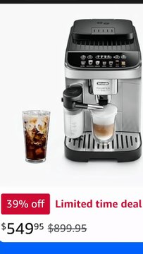 De'Longhi Magnifica Evo Automatic Espresso & Coffee Machine with Auto Milk Frother, Built-in Grinder & Auto-Clean Function - For Latte, Cappuccino, Americano, Iced Coffee,