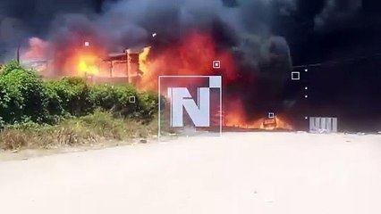 Arde en llamas un mercado en Ascension de Guarayos